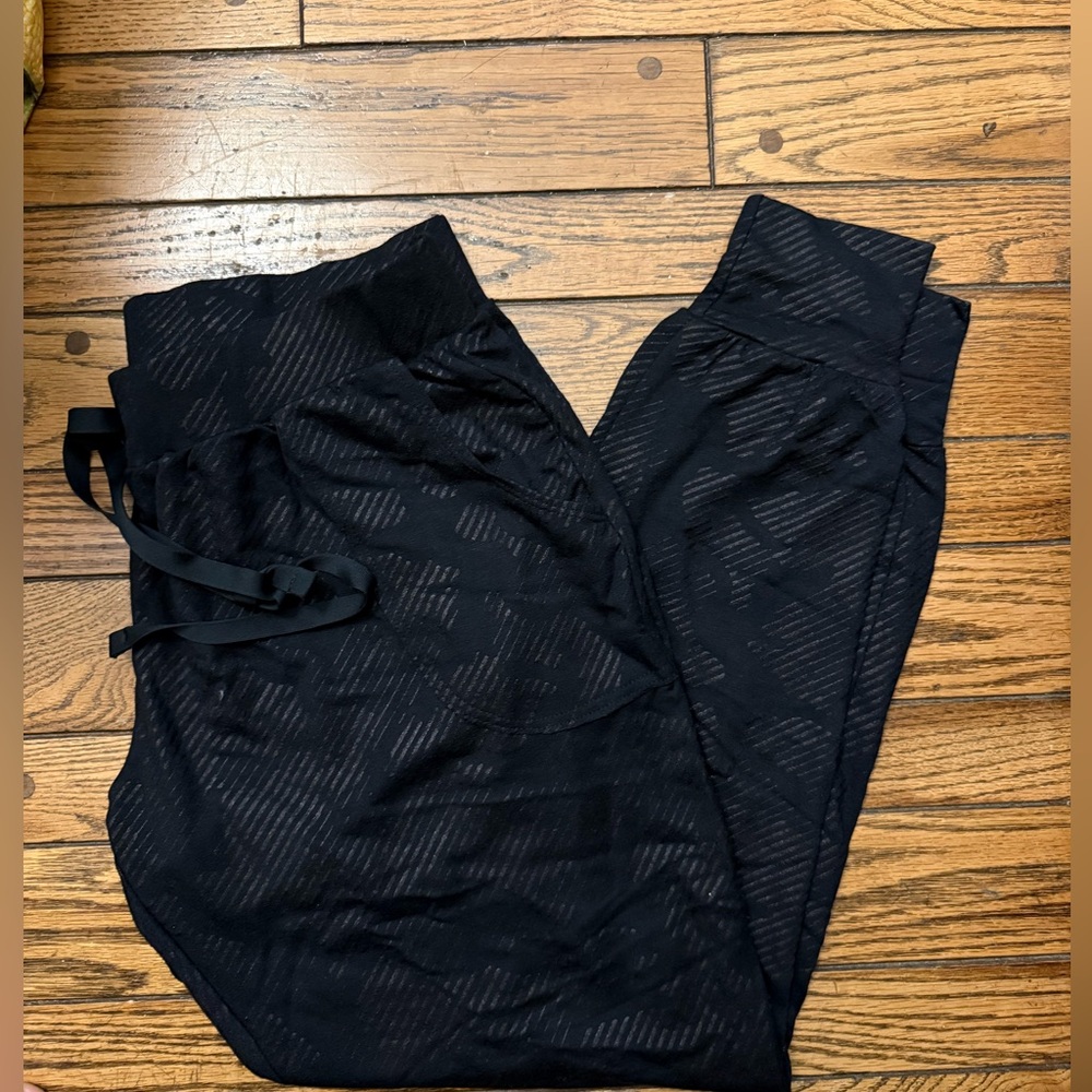 Terez Black Textured Joggers